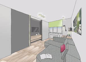 Заказать Блиц-дизайн-проект интерьеров online для людей строящих свой дом, квартиру в г. Барселона . Спальня 12м2