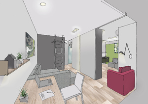 Заказать Блиц-дизайн-проект интерьеров online для людей строящих свой дом, квартиру в г. Барселона . Спальня 12м2